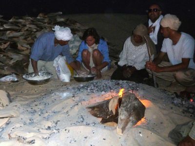 Préparation du pain de sable