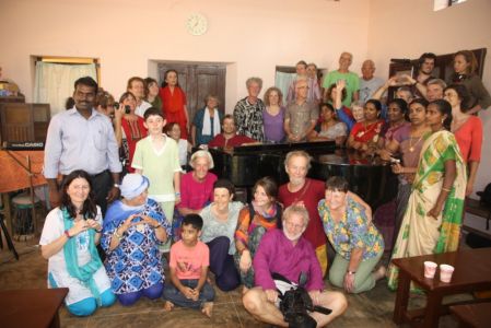 Kanyakumari Ecole pour enfant aveugle - Photo de groupe avec les instutrices et l'instituteur