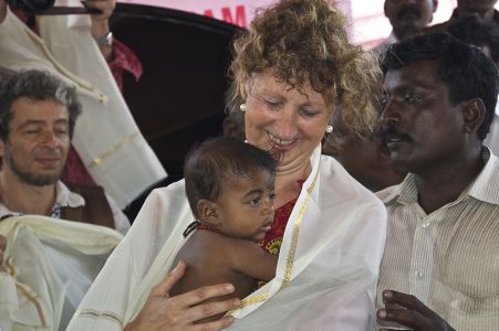 Jacqueline lors de sa remise d'écharpe