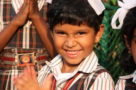Calicut - Les élèvent de l'école nous attendent avec impatience et joie