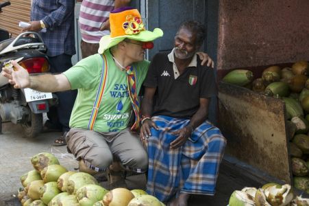 Déambulation dans les rue de Mysore - Partage du message