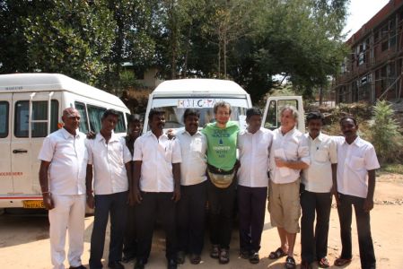 L'équipe des chauffeurs des mini-bus