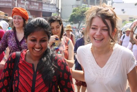 Déambulation dans les rue de Mysore - Echange de rires